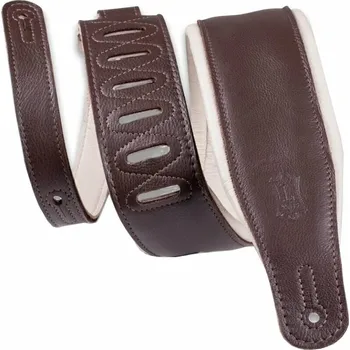 Hudební nástroj Levy's Staple Dark Brown & Cream Kytarový pás