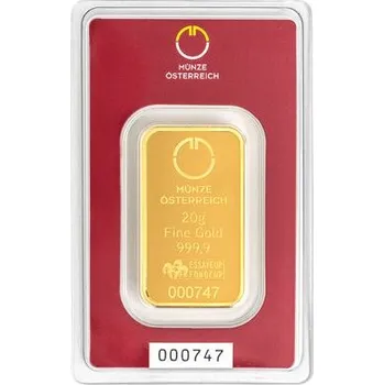 Investiční zlato - zlatý slitek 20g Münze Österreich