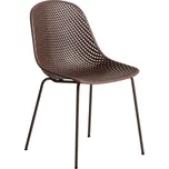 Kave Home Hnědá plastová jídelní židle Quinby