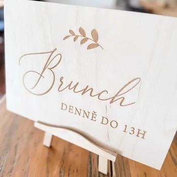 Svatební dekorace Informační cedule ze dřeva Woodify Velikost: 20 x 30 cm