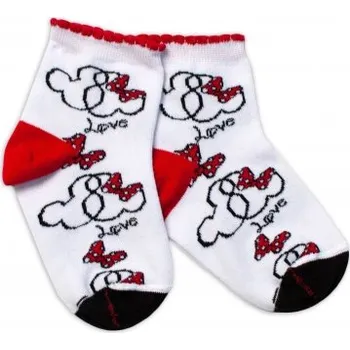 Bavlněné ponožky Minnie Love - bílé