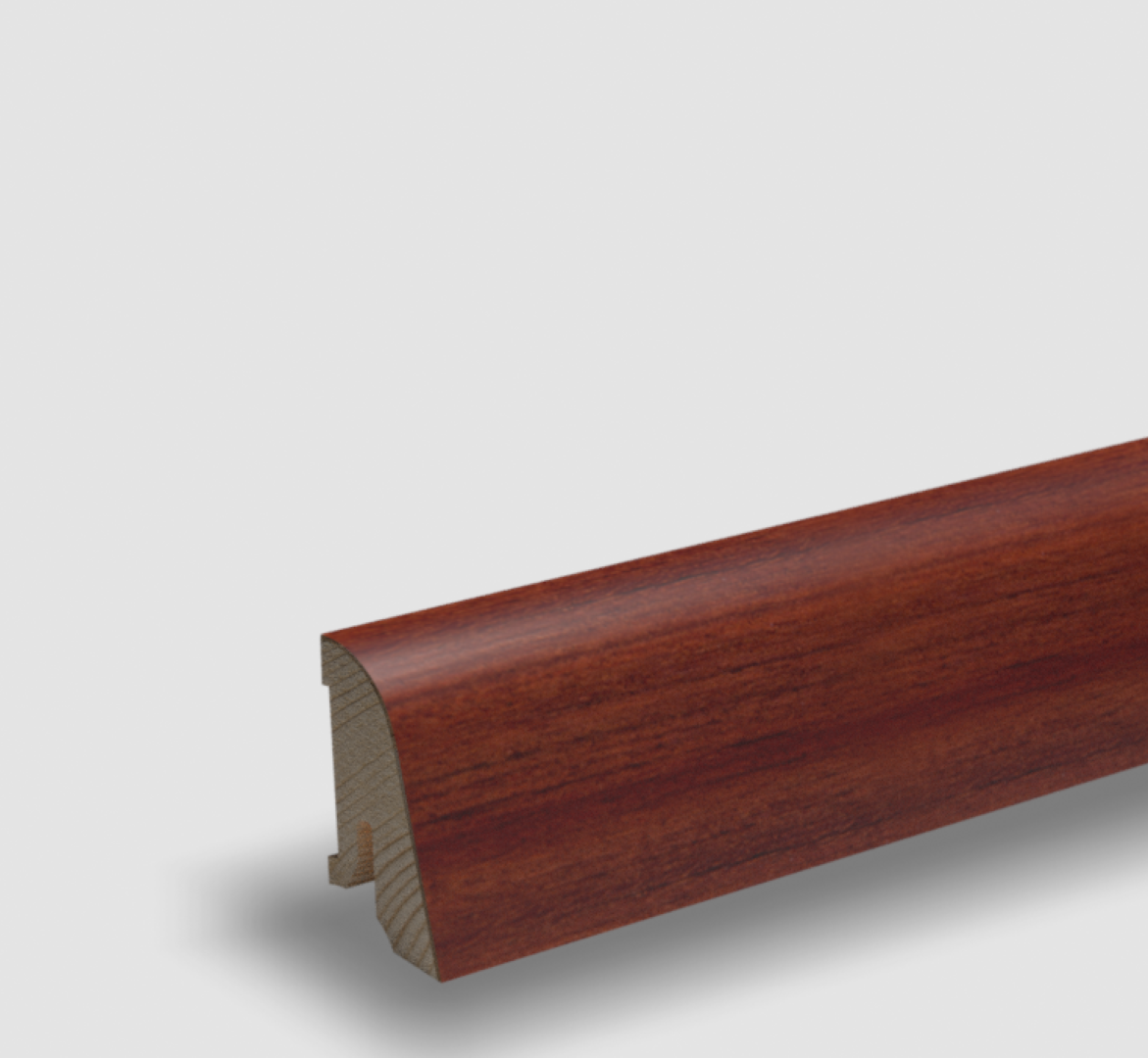 Jatoba matný lak, soklová lišta dýhovaná