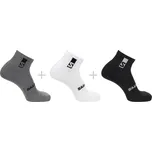 Ponožky SALOMON EVERYDAY ANKLE 3-PACK LC2086700 BLACK/WHITE/MED GREY MELANGE XL