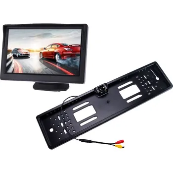 Couvací kamera Parkovací set LCD 5" + kamera 4 LED v držáku SPZ