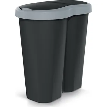Odpadkový koš Odpadkový koš Compacto Dua 40 L černý/šedý