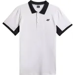 Pánské polo triko 4F POLO SHIRT XXL Bílá, Černá
