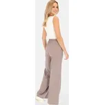 Perso Kalhoty z materiálu PTE242408F Hnědá Regular Fit 44