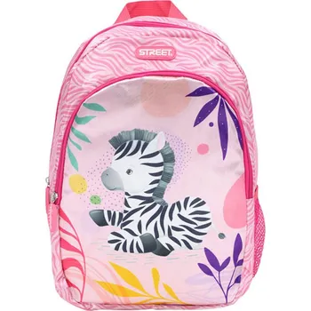 Školní batoh Eurocom Předškolní batůžek Zebra Růžová 12 l