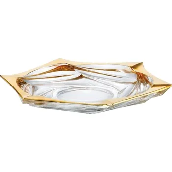 KŘISTÁLOVÝ PODNOS BOHEMIA FLAMENCO GOLD SOFT 330MM