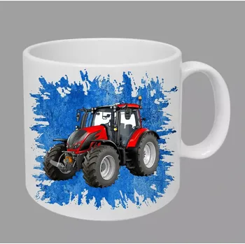 Moon River Valtra N4 hrnek s traktorem modrý obsah 330 ml (hrneček traktor)