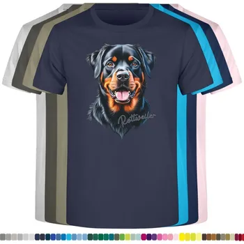 detske-levne-bavlnene-tricko-potisk-rotvajler Barva: Navy - tmavě modrá, Dětská bavlněná trička JHK: M