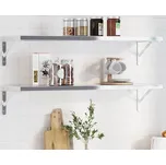 vidaXL Policové držáky 4 ks 30 x 2,5 x 15,5 cm nerezová ocel [30299] Barva: Stříbrná