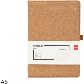 Sešit Zápisník A5 linka 96l DELI EN118L béžový