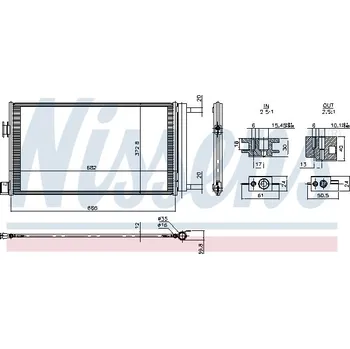 Ventilátor topení a klimatizace Kondenzátor klimatizace NISSENS 941386
