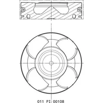 Píst motoru Píst MAHLE ORIGINAL 011 PI 00108 001