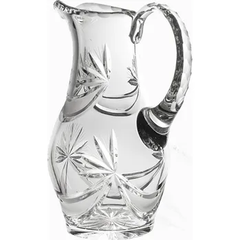 Bohemia Crystal Broušený skleněný džbán s uchem - Bohemia Crystal brus Mašle 1300ml