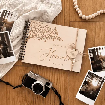 Fotoalbum Dřevěné svatební fotoalbum Woodify Strom života Velikost: A6