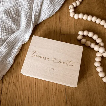 Svatební dekorace Svatební krabička na prsteny Woodify Minimalist