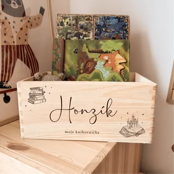 Dřevěný organizér na knížky Woodify IV