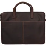 Pánská kožená taška na notebook Greenwood Egon - tmavě hnědá