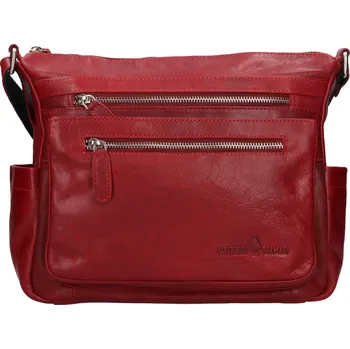 Pánská aktovka Dámská kožená crossbody kabelka Greenwood Appe - červená