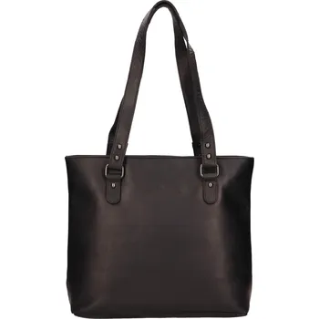 Kabelka Dámská kožená kabelka Greenwood Emma - černá