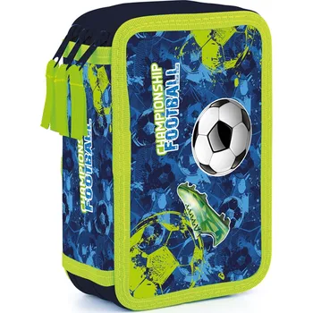 Školní batoh Penál 3 patrový, prázdný, fotbal 2