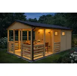 Zahradní altán Herold A3355 B s terasovou podlahou (6,3 + 9,6 m2)