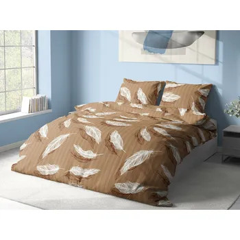 Povlečení Aaryans krepové povlečení Teri tmavě hnědé 140x200/70x90cm