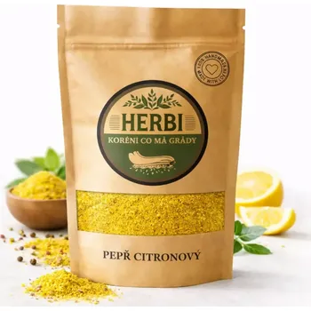 Koření Herbi Pepř citronový – pikantní směs s osvěžující citrusovou chutí 25 g