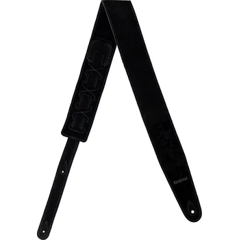 Hudebniny Cascha CGS-SL1 Leather Standard Black Kytarový pás