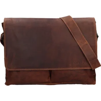 Pánská aktovka Pánská kožená taška přes rameno Greenwood Jay - koňak