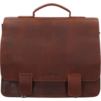 Pánská aktovka Kožená pánská aktovka Greenwood Axell - hnědá