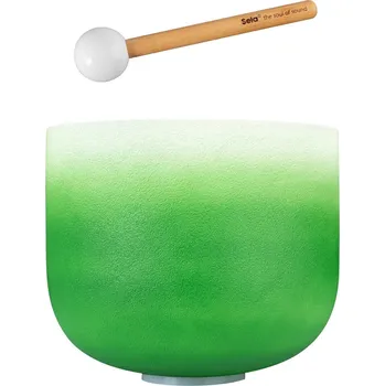 Perkuse Sela Crystal Chakra Krystalová zpívající miska 11" Green