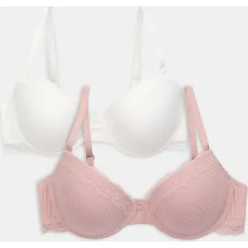 Podprsenka Sinsay - Pevné podprsenky s krajkou 2 balení - vícebarevná - 581IJ-MLC - 581IJ-MLC-90C