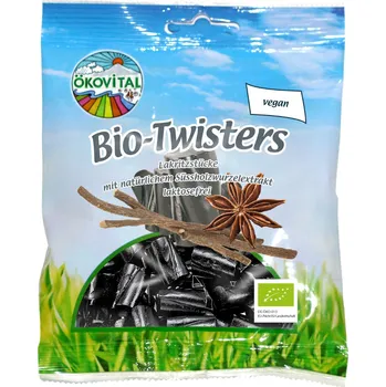Bonbon Bonbóny lékořicové Twisters BIO - Vegan - Ökovital 80g