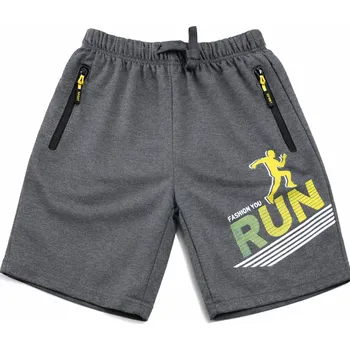 xcena Dětsk= kraťasy RUN šedé s kapsami Velikost: 140