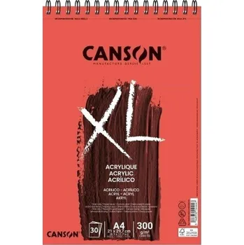 Canson XL Acrylic Skicák v kroužkové vazbě A4, 300g, 30 listů