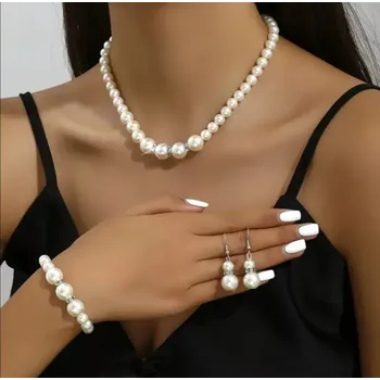 Souprava šperků Luxusní sada šperků Luminous Grace 3v1 stříbrná varianta (Sada šperků)