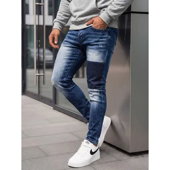 Pánské kalhoty Tmavě modré pánské džíny slim fit Bolf MP0144BS - 34/L