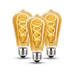 LED žárovka Edison vintage žlutá sada 3 ks