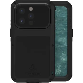 Pouzdro na mobilní telefon Love Mei Ochranný kryt na iPhone 15 Pro - LOVE MEI, Powerful Black - ROZBALENO