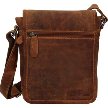 Pánská aktovka Pánská kožená taška přes rameno Greenwood Felix - koňak