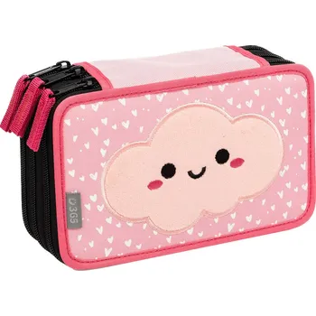 Penál Stil Školní penál třípatrový Cloud Růžová