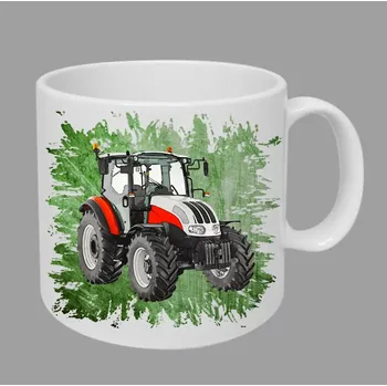 Moon River Steyr 4095 hrnek s traktorem zelený obsah 330 ml (hrneček traktor)