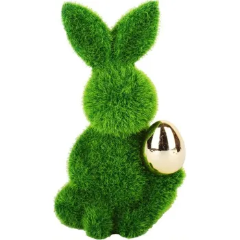 Velikonoční dekorace Velikonoční dekorace zajíc s vajíčkem, 1 ks, zelený&nbsp;99662