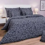 Povlečení SORAT TMAVĚ ŠEDÝ, ornamenty, krep, 140x200cm + 70x90cm