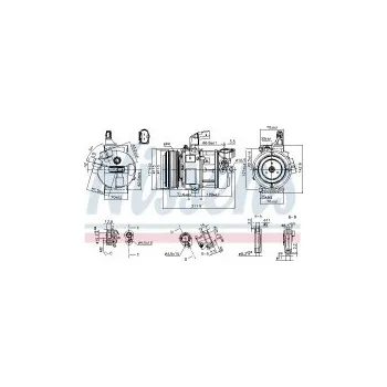 Chladič motoru Kompresor klimatizace NISSENS 890087