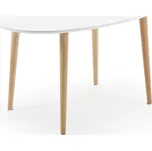 Bílý rozkládací jídelní stůl s bílou deskou 90x140 cm Oqui – Kave Home ID_685770