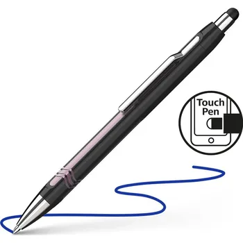 Pero kuličkové Schneider Epsilon XB black-pink Touch - modrá náplň